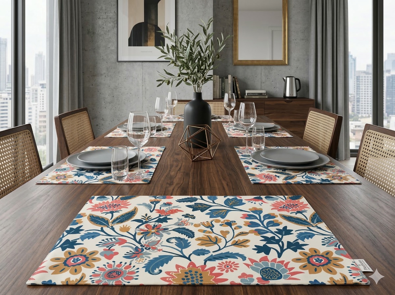 Individual Decorativo Premium Doble Faz
