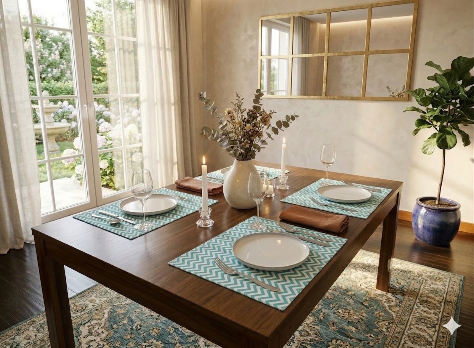 Individual Decorativo Premium Doble Faz
