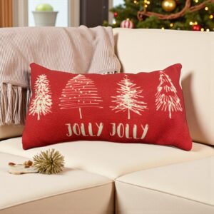 Cojín navideño Jolly Jolly con árboles – NAV031