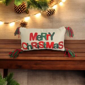 Cojín navideño Merry Christmas multicolor rectangular – NAV041