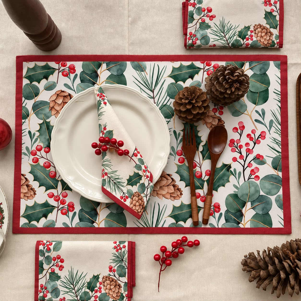 Imagen de inspiración de individuales navideños